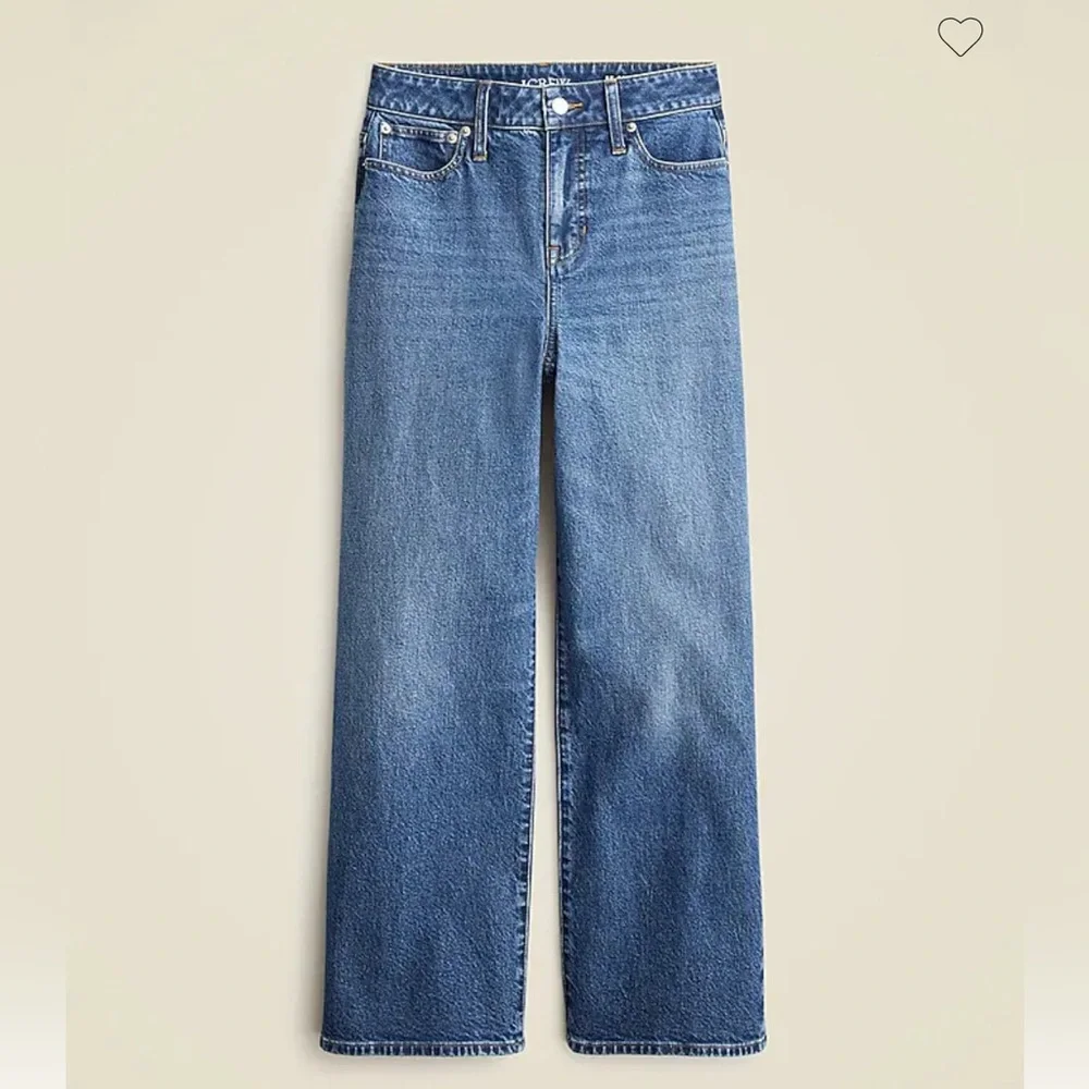 J. Crew High-Rise Straight-Leg Jeans in Medium Blue